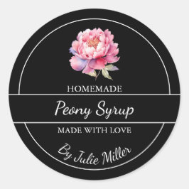 Einfache, hausgemachte Sirup Runder Aufkleber