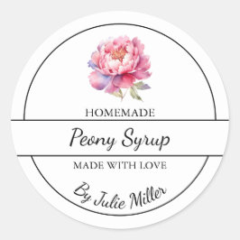 Einfache, hausgemachte Sirup Runder Aufkleber
