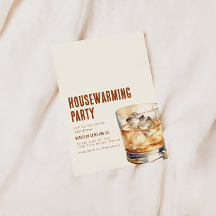 Einfache Hausparty-Einladung mit Getränk Einladung