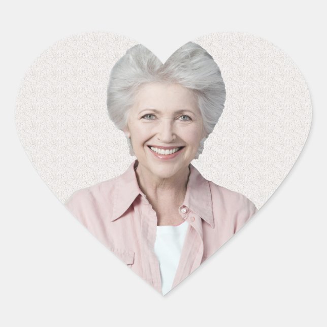 Einfache Heftpfropfen für Fotos Herz-Aufkleber (Vorderseite)