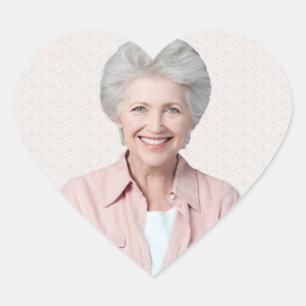 Einfache Heftpfropfen für Fotos Herz-Aufkleber