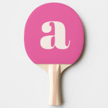 Einfache, heiß rosa, fette Retro-Monogramm