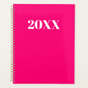 Einfache, heiß rosa, moderne Typografie Planer