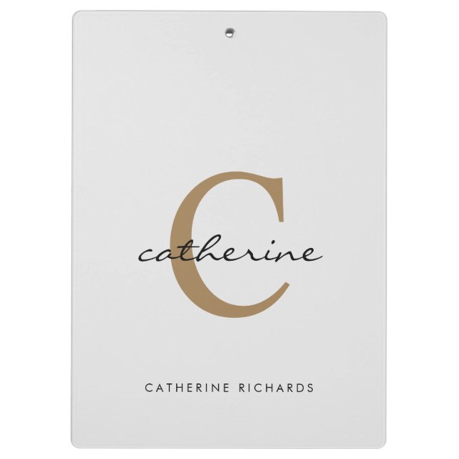 Einfache hellgraue Anwendung Klemmbrett (Rückseite)