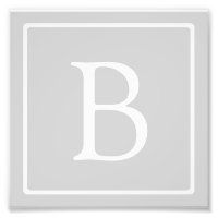 Einfache hellgraue Monogramm