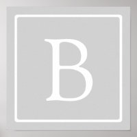 Einfache hellgraue Monogramm