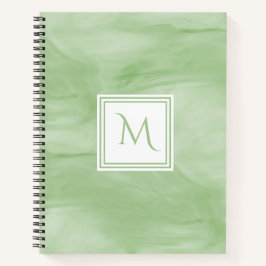 Einfache hellgrüne, subtile Marmorverkleidung Mode Notizbuch