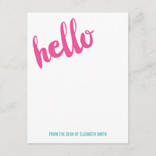 Einfache Hello Personalisiert Stationierungskarte Einladung