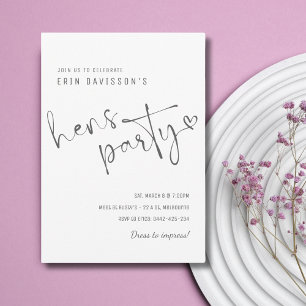 Einfache Hens Night-Party Einladung