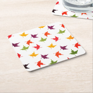 Einfache Herbstfarben Blätter Herbstleaf Rechteckiger Pappuntersetzer