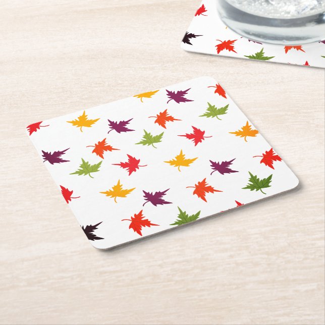 Einfache Herbstfarben Blätter Herbstleaf Rechteckiger Pappuntersetzer (angewinkelt)