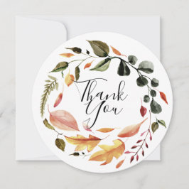 Einfache Herbstlaub Vielen Dank Karte