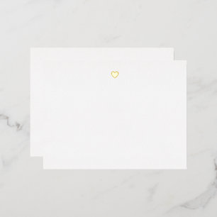 Einfache Herz Goldfolie Notizkarte
