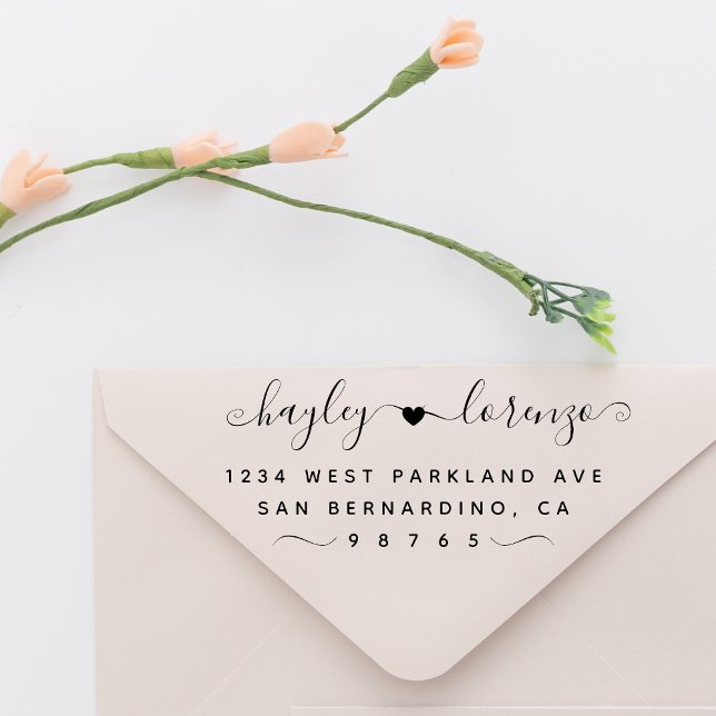 Einfache Herz-Handgeschriebene Hochzeitsstimmung R Gummistempel (Von Creator hochgeladen)