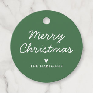 Einfache Herz individuell farbige Weihnachtsgesche Geschenkanhänger