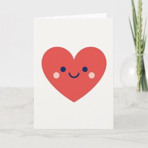 Einfache Herz-Smile-Karte Karte