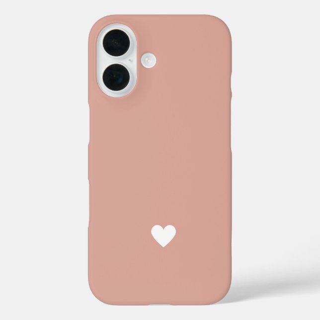 Einfache Herzblüte Rosa Moderne Liebe Minimal Chic Case-Mate iPhone Hülle (Rückseite)