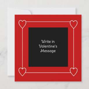 Einfache Herzen Valentinstag Füge Nachricht zu Rot Feiertagskarte