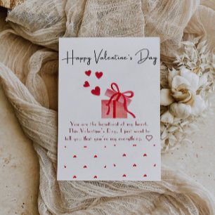 Einfache HerzValentinstag-Karte Feiertagskarte