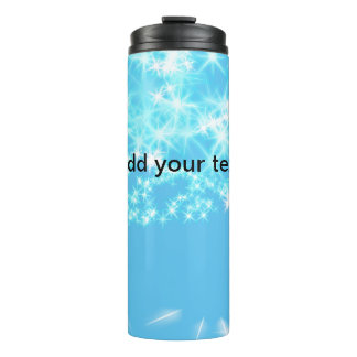 Einfache Himmelblau glitt funkelnde Sterne fügen I Thermosbecher