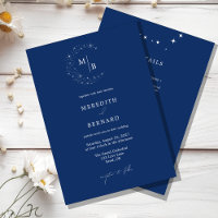 Einfache himmlische elegante Hochzeitsmonogramm-De