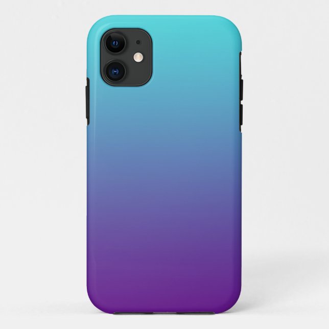 Einfache Hintergrundfarbe Türkis Blau Lila Case-Mate iPhone Hülle (Rückseite)