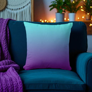 Einfache Hintergrundfarbe Türkis Blau Lila Kissen