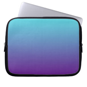 Einfache Hintergrundfarbe Türkis Blau Lila Laptopschutzhülle