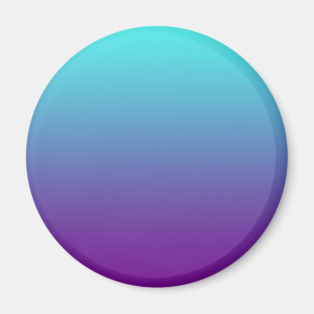 Einfache Hintergrundfarbe Türkis Blau Lila Magnet (Vorne)