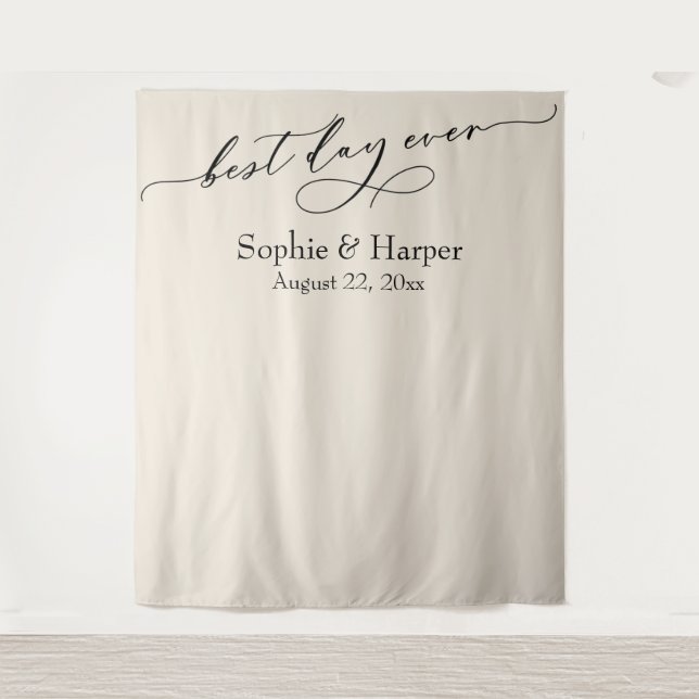 Einfache Hintergrundinformationen zum Best Day-Cre Wandteppich (Vorderseite)