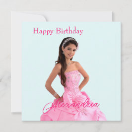 Einfache Hochladen von Foto-Add-Name Happy Geburts Karte