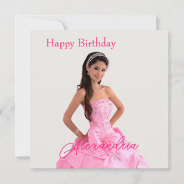 Einfache Hochladen von Foto-Add-Name Happy Geburts Karte