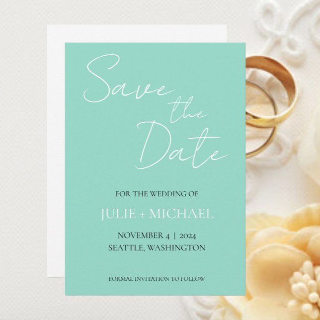 Einfache Hochzeit am Meer Save The Date (In Situ Wedding)