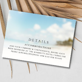 Einfache Hochzeit am Strand Begleitkarte