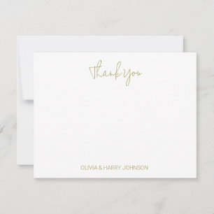 Einfache Hochzeit dank White Flat Note Card Mitteilungskarte