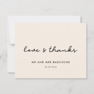 Einfache Hochzeit Dankeschön Karte