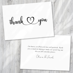Einfache Hochzeit Dankeschön Karte