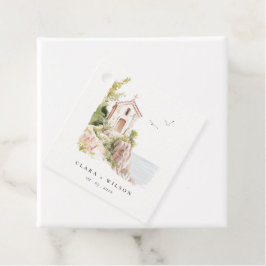 Einfache Hochzeit der katholischen Wasserfarbenkir Geschenkanhänger