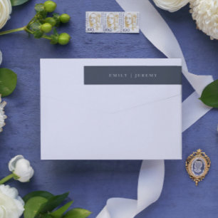 Einfache Hochzeit der Marine und der Weißen Modern
