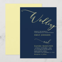 Einfache Hochzeit der modernen Yellow Gray Navy