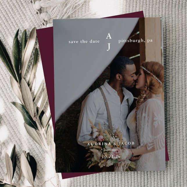 Einfache Hochzeit des Fotos Save The Date (Von Creator hochgeladen)