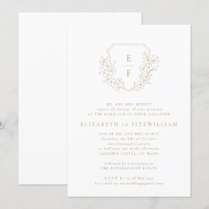 Einfache Hochzeit des Wappen Einladung