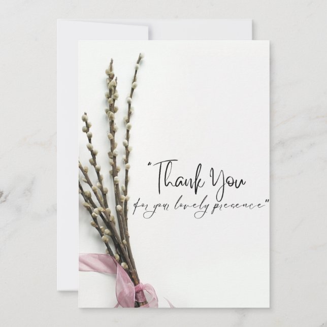 einfache Hochzeit Einladung (Rückseite)