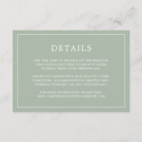 Einfache Hochzeit Green Monogram Elegant Wedding