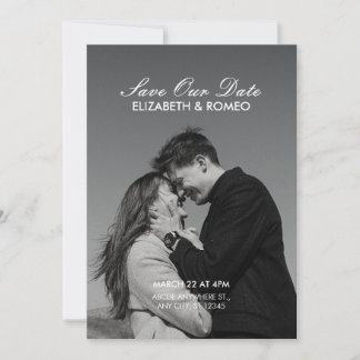 Einfache Hochzeit im Foto Save The Date