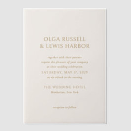 Einfache Hochzeit in Elfenbein und Gold