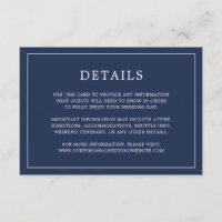 Einfache Hochzeit in Navy Blue Monogram