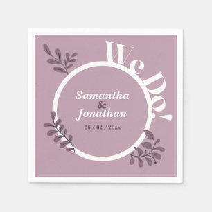 Einfache Hochzeit in Rosa Serviette