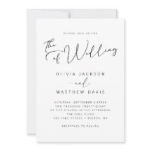 Einfache Hochzeit in Schwarz und Weiß