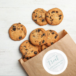 Einfache Hochzeit Minimalistische Leckerei Strand Runder Aufkleber